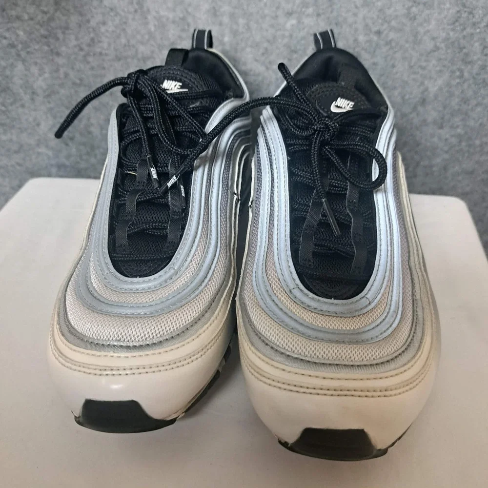 Nike‎ Air Max 97 Shoes Mens Size 10 Silver Black Running Sneakers 921826-016